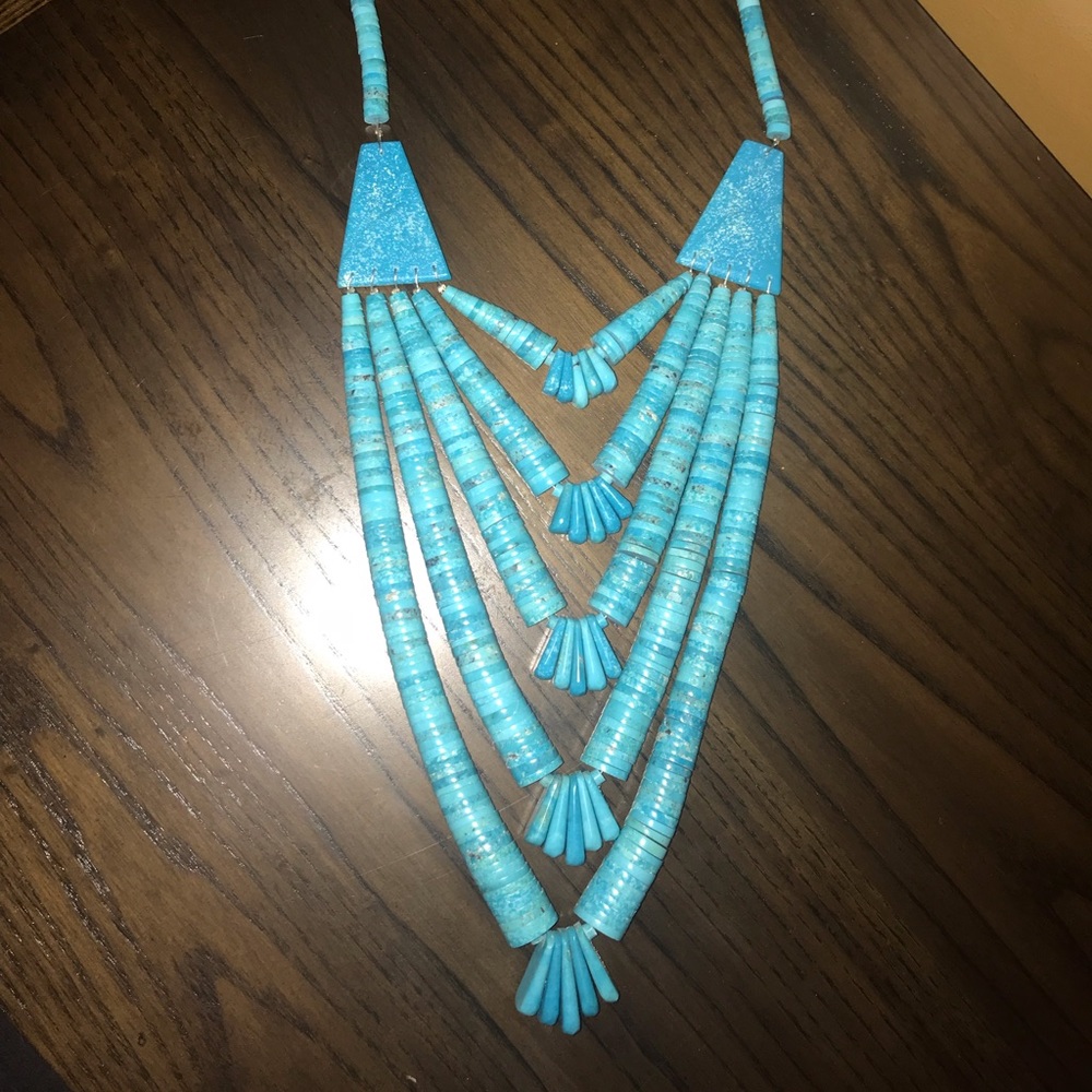 Vintage Santo Domingo Turquoise Heishi Necklace